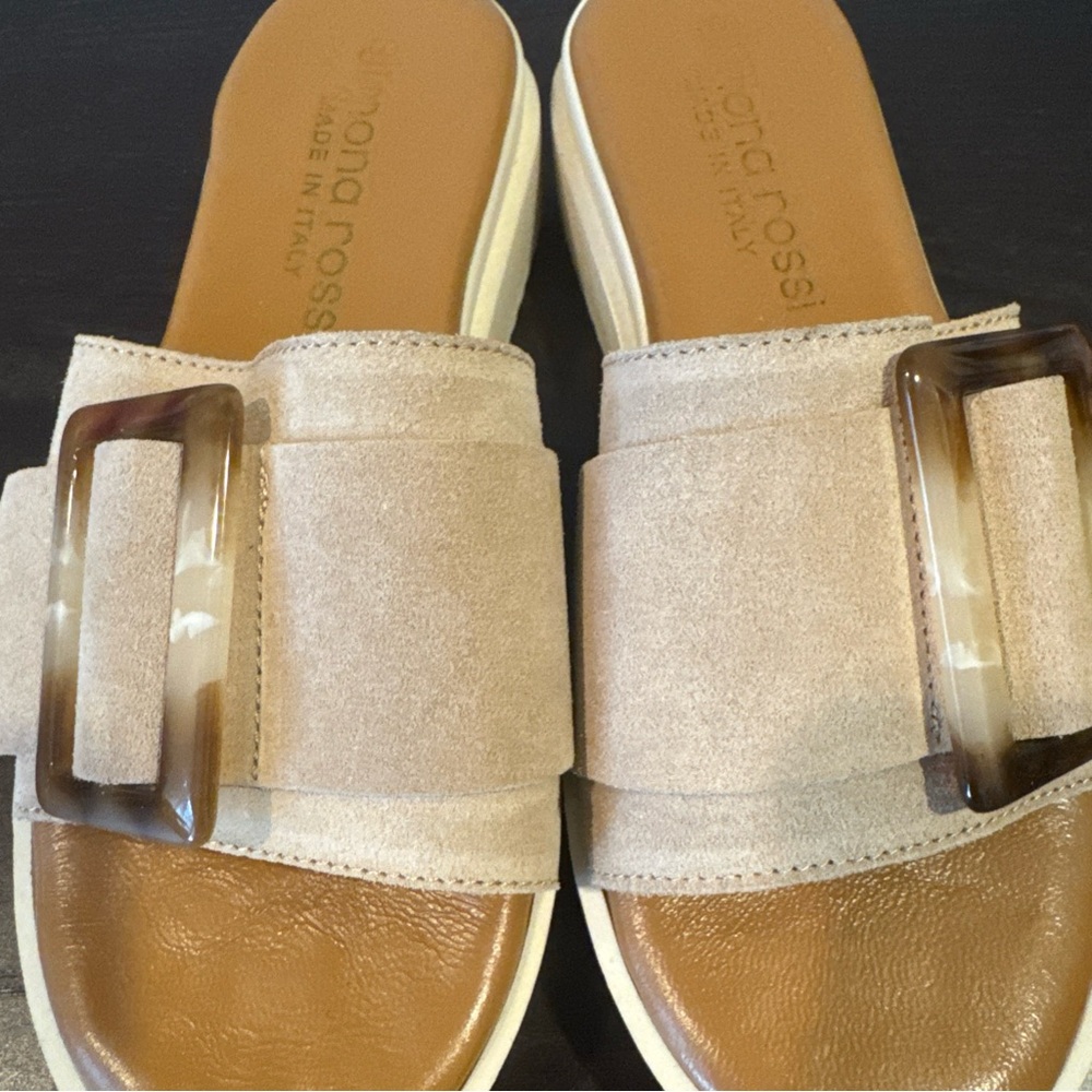 Beige Mules with Buckle by - Picture 2 of 9